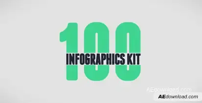 100 Infographics Kit Video Displays template preview