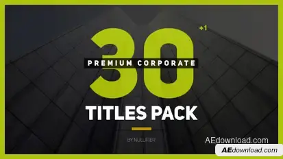30+1 Premium Corporate Titles Pack Video Displays template preview
