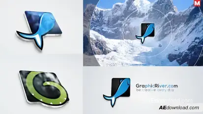 3D Clean Logo Video Displays template preview