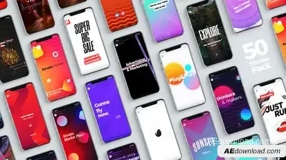 50 Stories Pack Video Displays template preview
