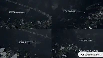 Abstract Polygons Credits Video Displays template preview