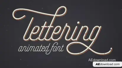 Animated Lettering Font Video Displays template preview