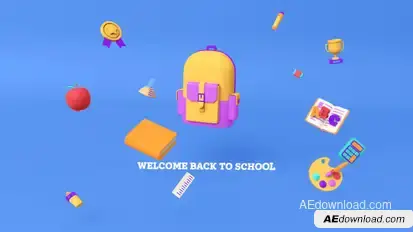 Back To School Logo Mogrt Premiere Pro template preview