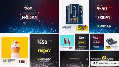Black Friday Sale Video Displays template preview