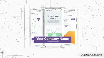 BluePrint Mobile Promo Video Displays template preview