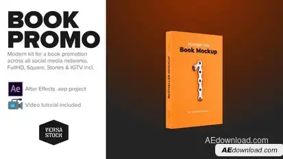 Book Social Media Promo Kit Video Displays template preview
