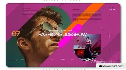 Bright Colorful Fashion Slideshow Video Displays template preview