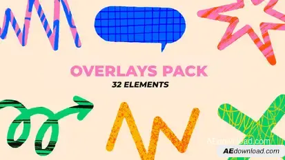 Brush & Scribble Overlays Premiere Pro template preview