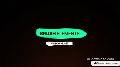 Brush Elements Video Displays template preview