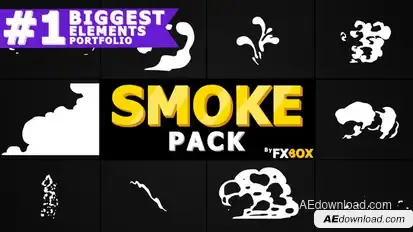 Cartoon Smoke Elements And Transitions | After Effects Video Displays template preview