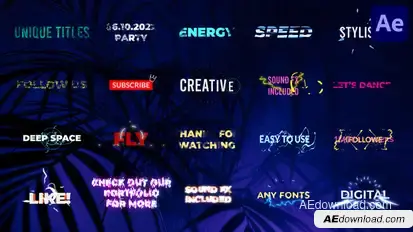 Cartoon Unique Titles | After Effects Video Displays template preview