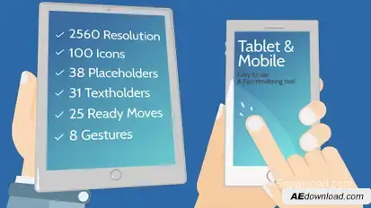 Cartoony App Promo Video Displays template preview