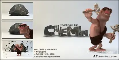 Caveman Logo Video Displays template preview
