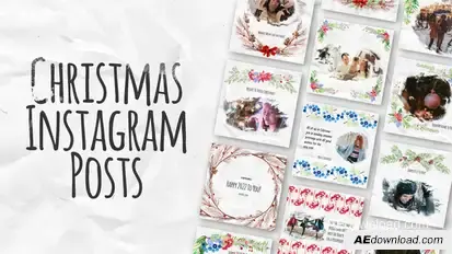 Christmas Instagram Posts Video Displays template preview