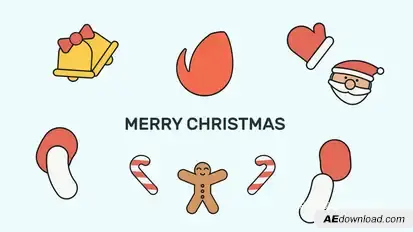 Christmas Logo Premiere Pro template preview