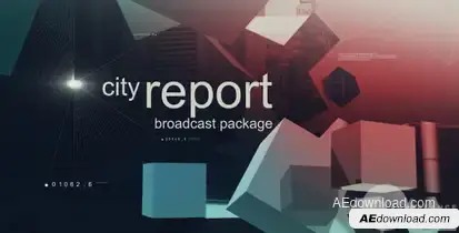 City Report Broadcast Package Video Displays template preview