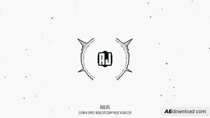 Clean and Simple Audio Spectrum Music Visualizer Video Displays template preview