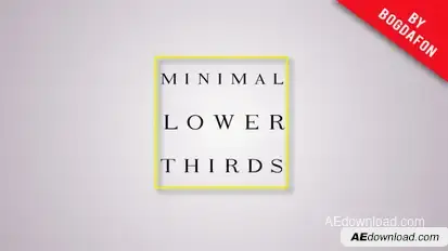 Clean Minimal Lower Thirds Video Displays template preview
