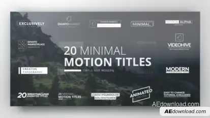 Clean Minimal Titles Video Displays template preview