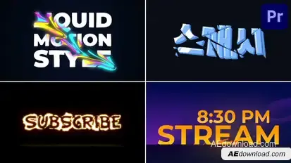 Colorful Dynamic Typography for Premiere Pro Premiere Pro template preview
