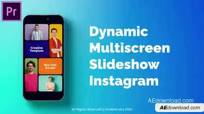 Colorful Instagram Multiscreen Slideshow Split Screen Presentation MOGRT for Premier Pro Premiere Pro template preview