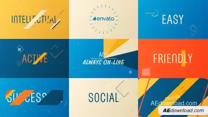 Colorful Intro Video Displays template preview