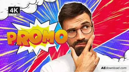 Comic Effect Promo Premiere Pro template preview