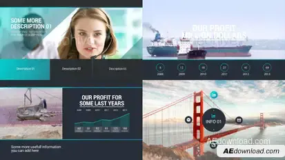 Corporate Presentation Video Displays template preview