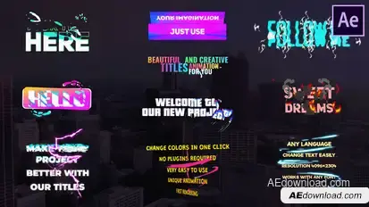 Creative Gradient Titles | After Effects Video Displays template preview