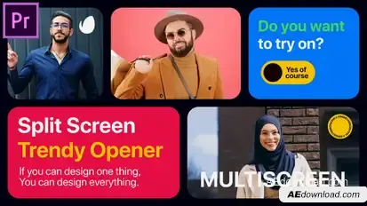 Creative Multiscreen Slideshow MOGRT for Premier Pro Premiere Pro template preview