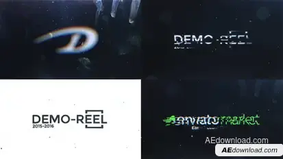 DeFocus Glitch Logo Intro Video Displays template preview