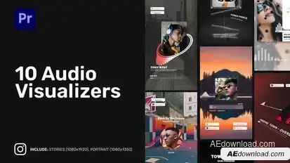 Design Instagram Audio Visualizers for Premiere Pro Premiere Pro template preview