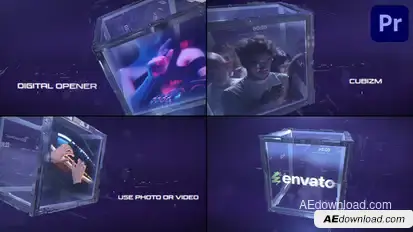 Digital Opener Cubizm for Premiere Pro Premiere Pro template preview