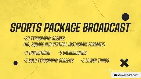Sports Package Broadcast Freebies template preview