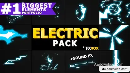Dynamic ELECTRIC Elements Video Displays template preview
