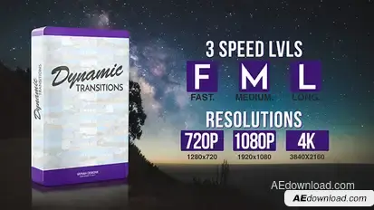 Dynamic Transitions Video Displays template preview