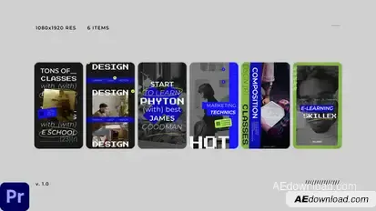Education Vertical Promo | MOGRT Premiere Pro template preview