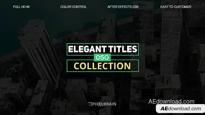 Elegant Titles Premiere Pro template preview