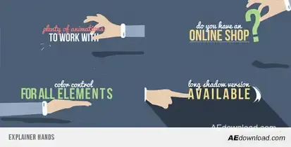 Explainer Hands Video Displays template preview