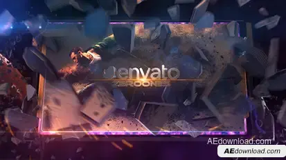 Exploding image reveal Video Displays template preview