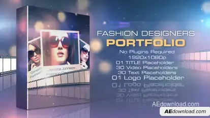 Fashion Designers Portfolio Video Displays template preview