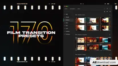 Film Transitions for Premiere Pro Premiere Pro template preview