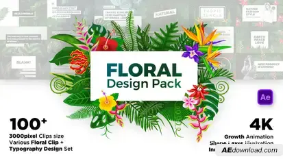 Floral Design Pack Video Displays template preview