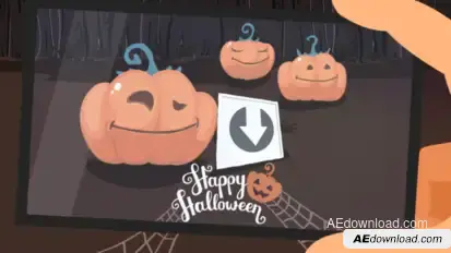 Funny Pumpkins. Halloween Slideshow. Video Displays template preview