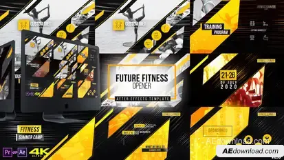 Future Fitness Opener V2.2 Video Displays template preview
