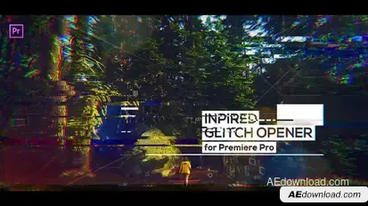 Glitch Inspired Opener for Premiere Pro Video Displays template preview