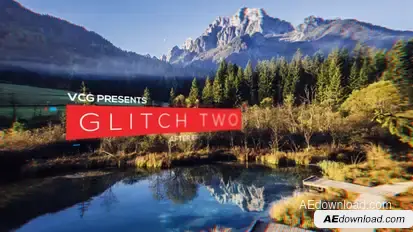 Glitch Promo Video Displays template preview