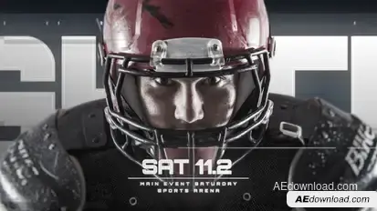Glitch Sports Promo Video Displays template preview