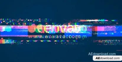 Glitches Logo Reveal (2 versions) Video Displays template preview