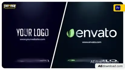 Glitchy Light Logo Reveal Premiere Pro template preview